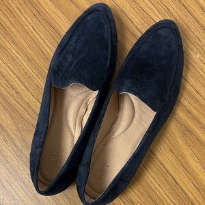 NWOT J Jill navy Suede Loafers